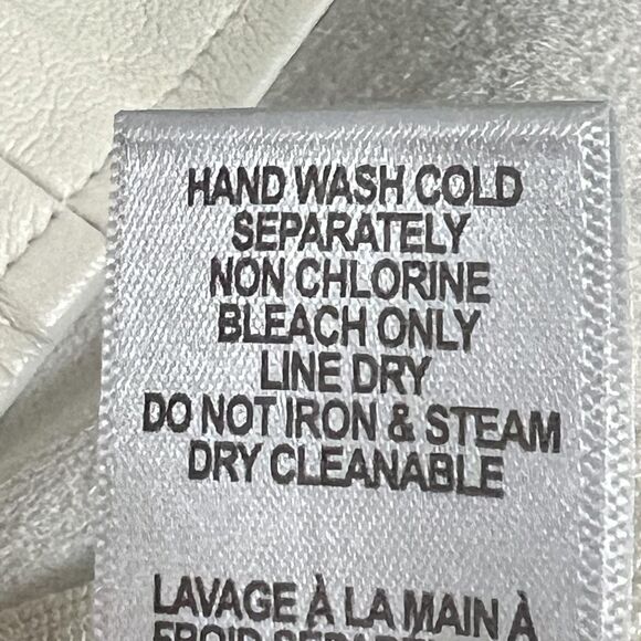 Good American Faux Leather Bandeau Top Womens Small (1) Bone Strapless GLBT070 - Picture 8 of 10